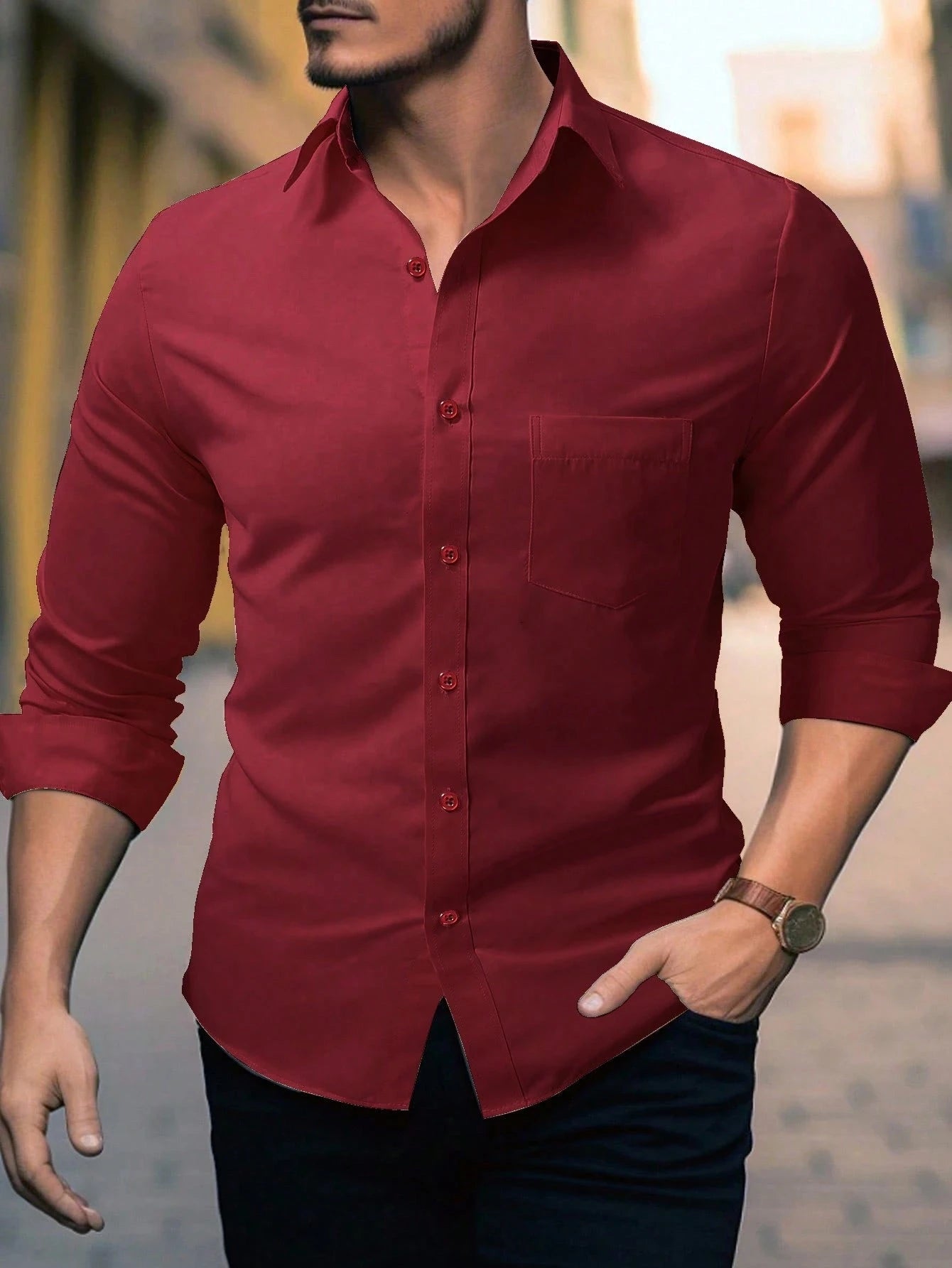 Camisa Masculina Slim Fit em Algodão Egípcio Roupa Alfaiataria Leblon 