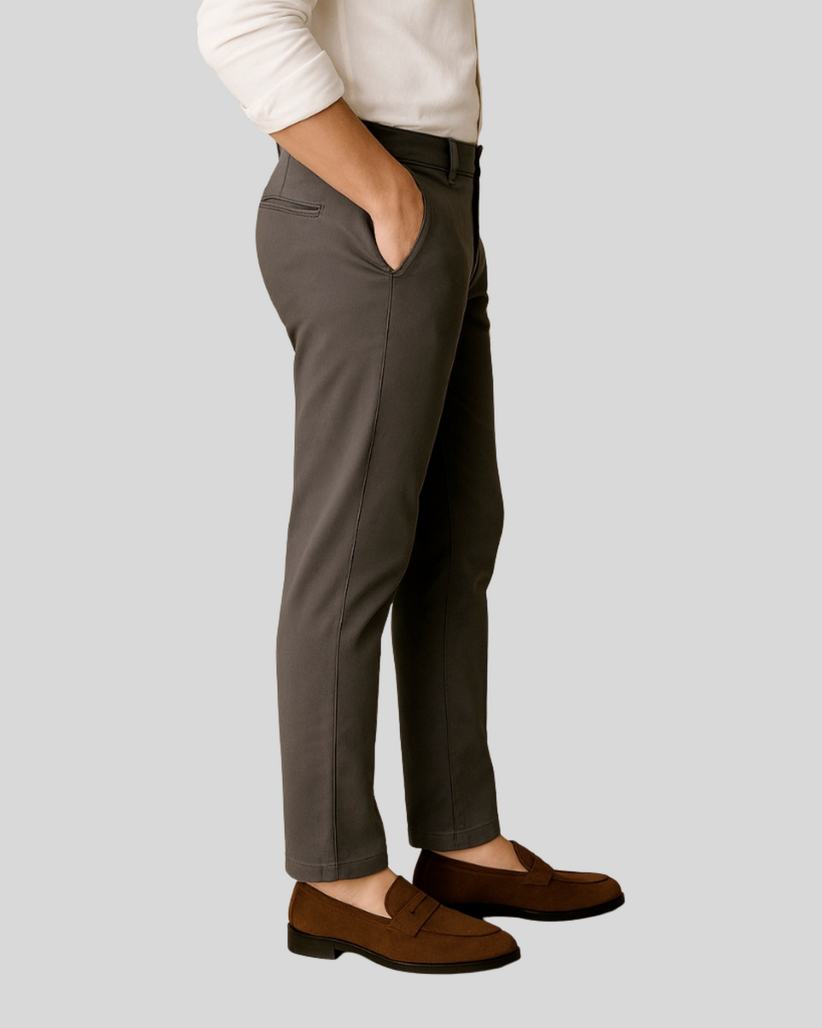Calça Chino Sarja Alfaiataria Slim Sport Fino