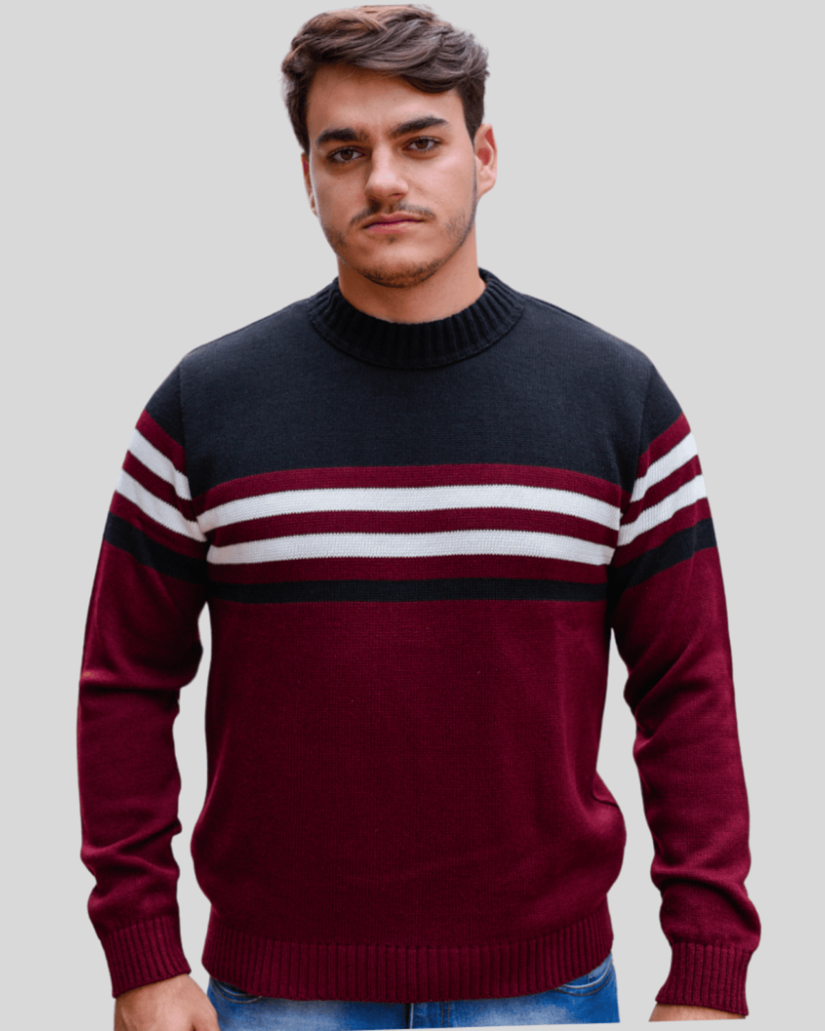 Cardigã Masculino em Lã Merino Vestuario Alfaiataria Leblon Vinho P 