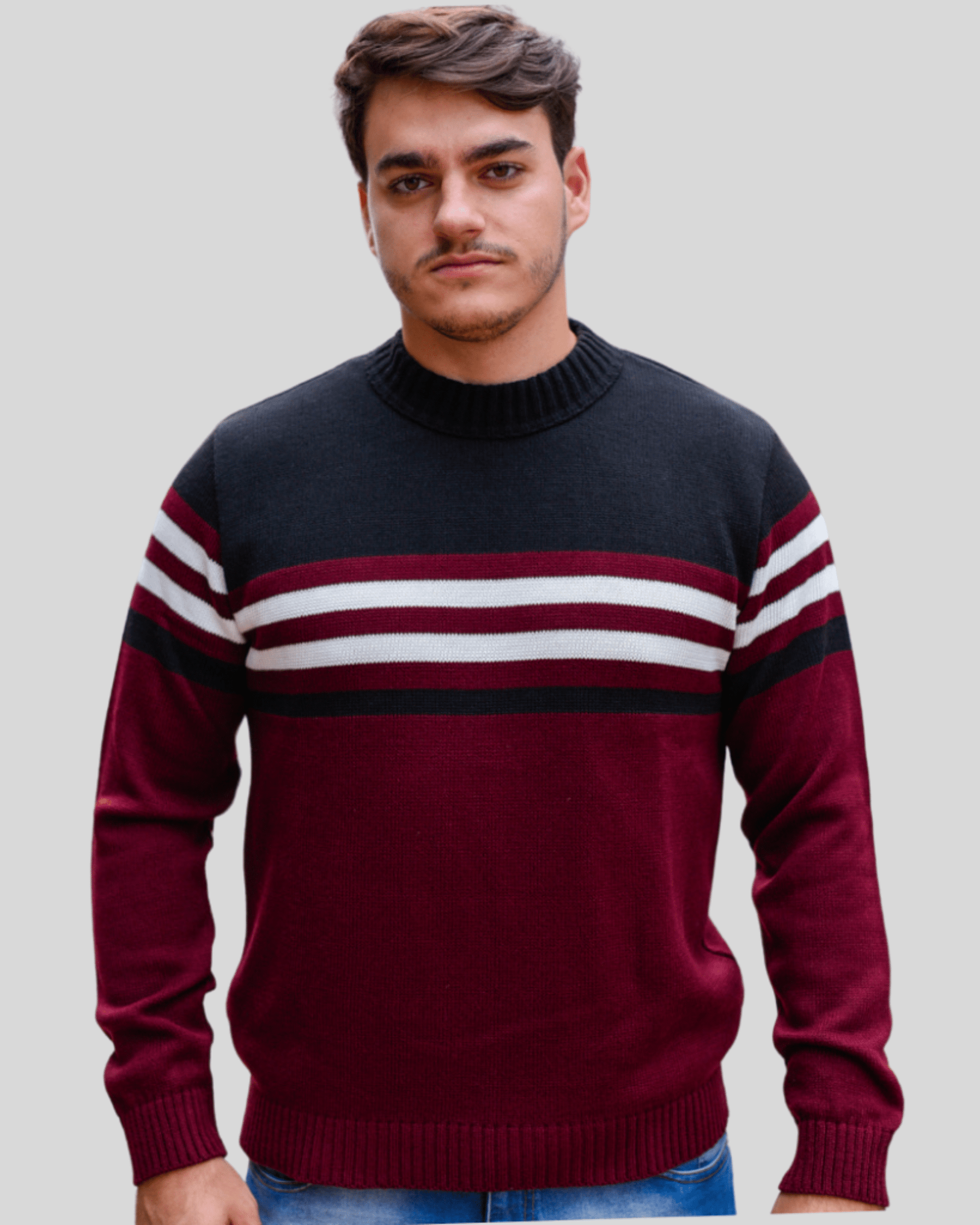 Cardigã Masculino em Lã Merino Vestuario Alfaiataria Leblon Vinho P 