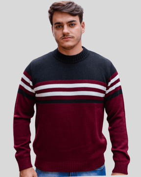 Cardigã Masculino em Lã Merino Vestuario Alfaiataria Leblon Vinho P 