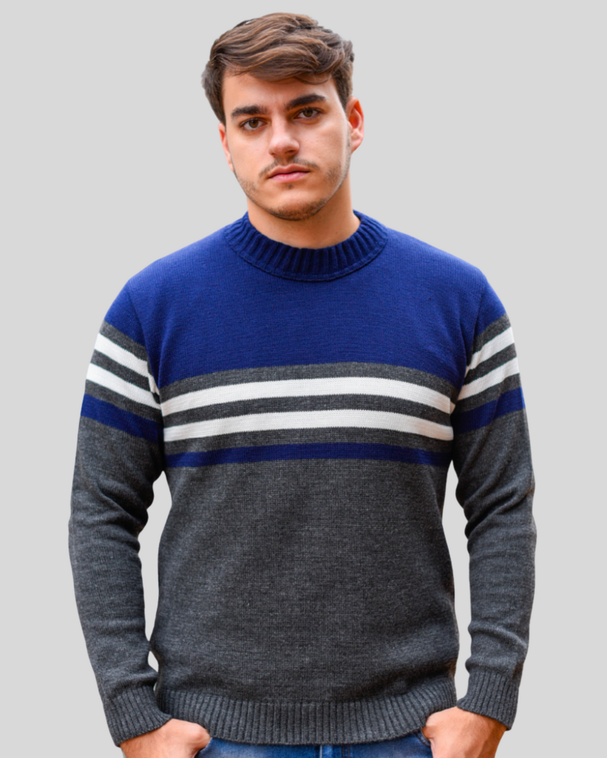 Cardigã Masculino em Lã Merino