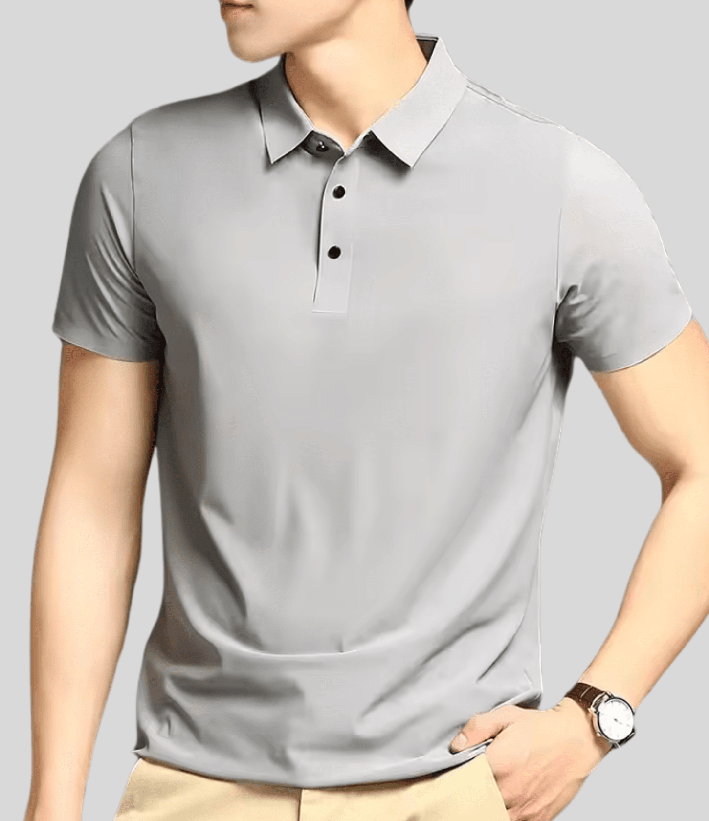 Polo Leblon Premium – Tecido Gelado Elástico Vestuario Alfaiataria Leblon Grisalho P 