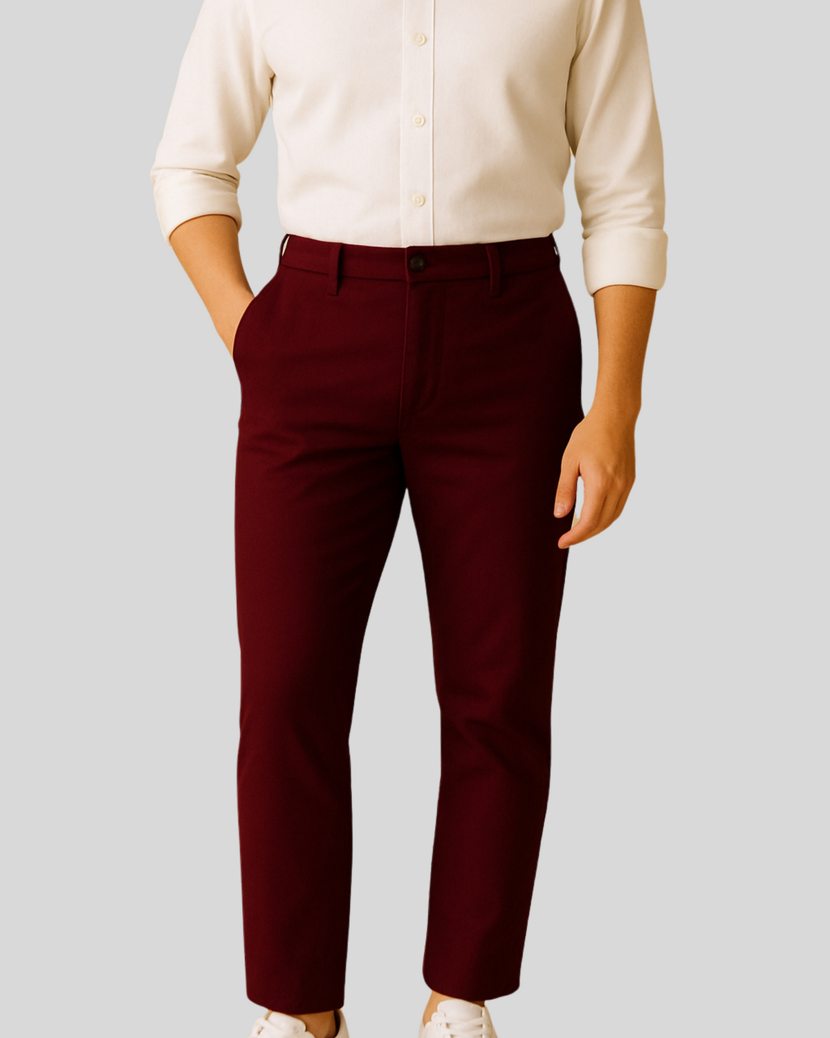 Calça Chino Sarja Alfaiataria Slim Sport Fino