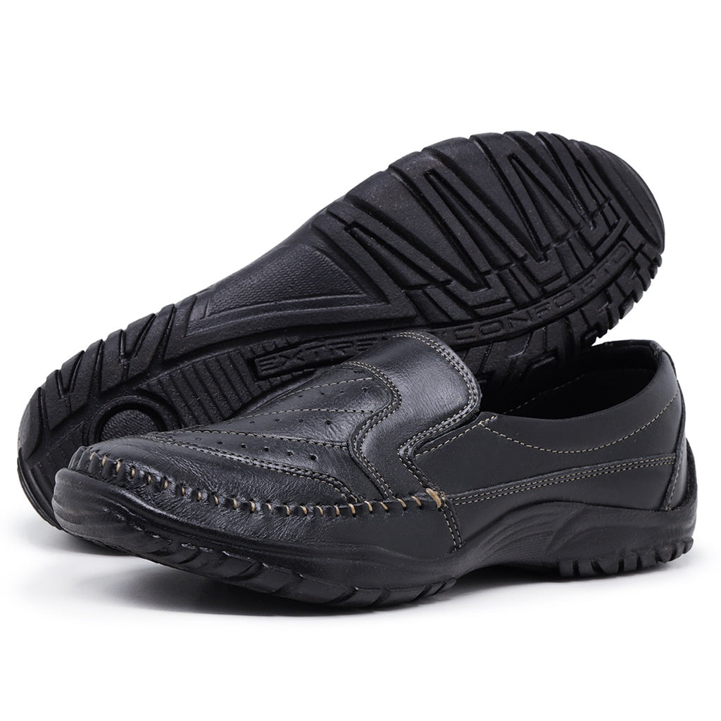 Mocassim Slipper Masculino em Couro Legítimo - Conforto Premium para o Dia a Dia