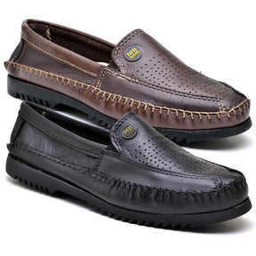 Kit com 2 Pares de Mocassins Masculinos em Couro Legítimo - Conforto e Elegância