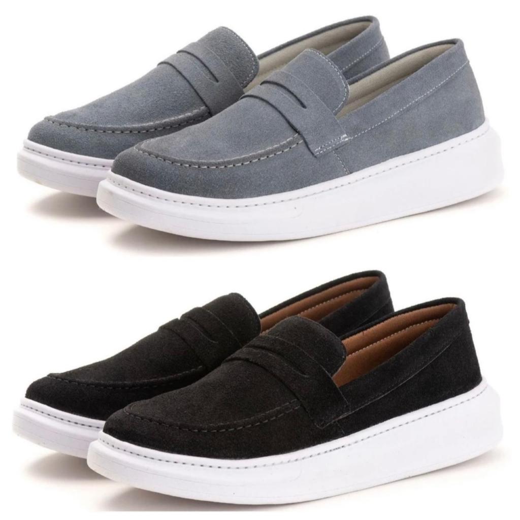 Kit 2 em 1: Oxford Brogue + Loafer Ajustável em Couro Legítimo - Elegância Versátil
