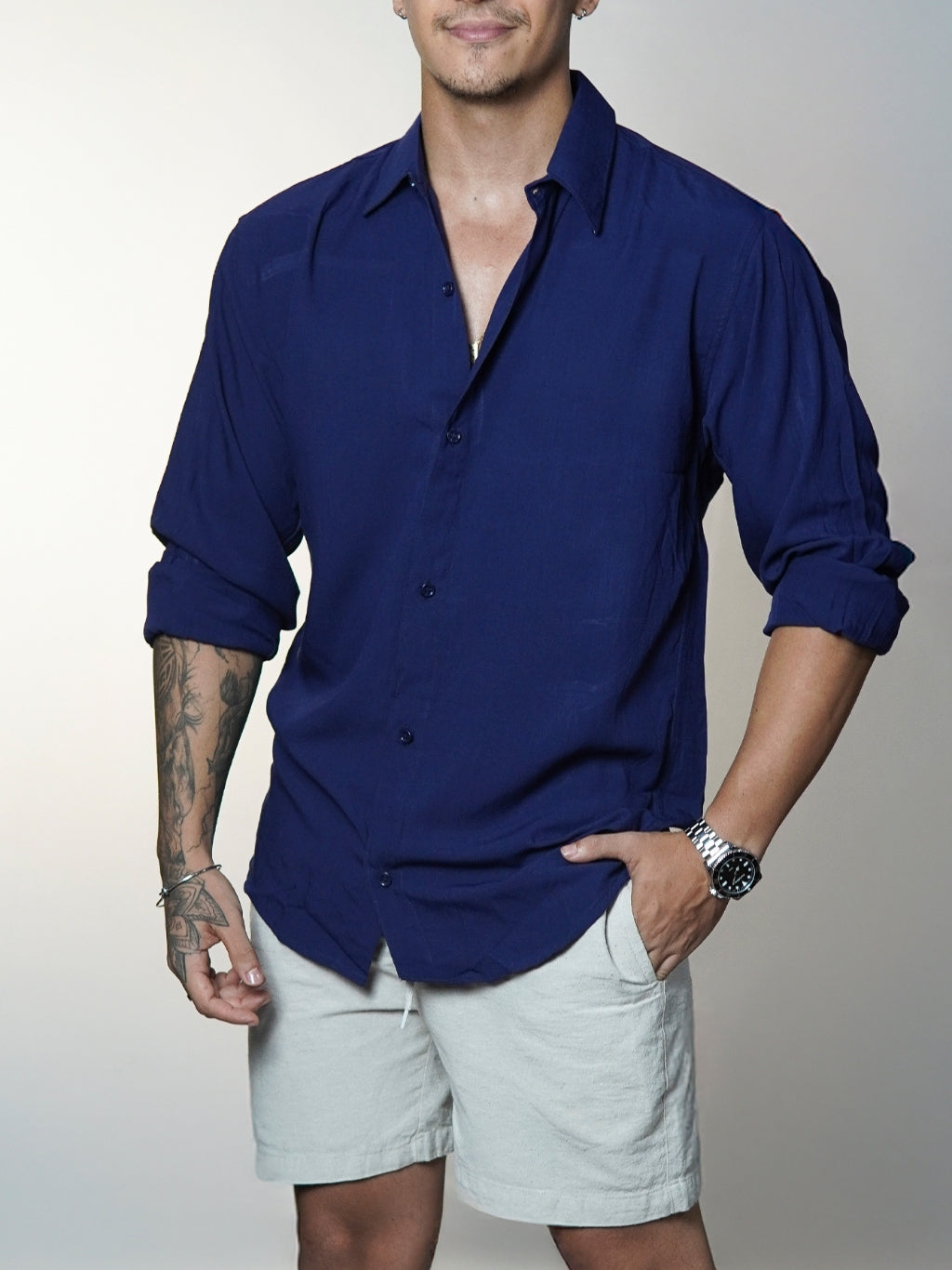 Camisa de Linho Manga Longa Viscolinho - Old Money