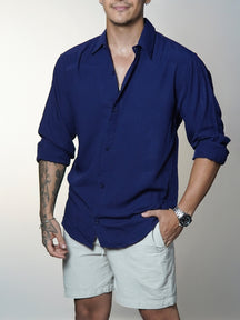 Camisa de Linho Manga Longa Viscolinho - Old Money