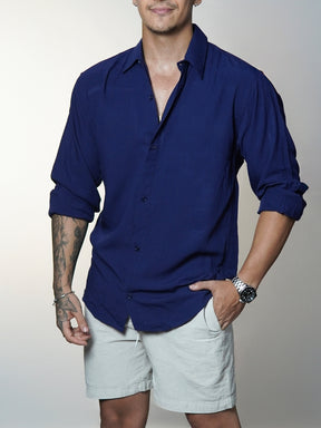 Camisa de Linho Manga Longa Viscolinho - Old Money