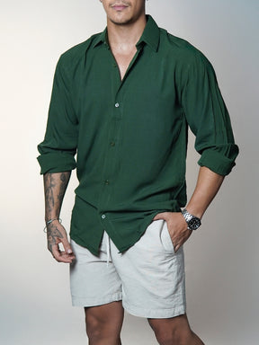 Camisa de Linho Manga Longa Viscolinho - Old Money