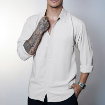 Camisa de Linho Manga Longa Viscolinho - Old Money