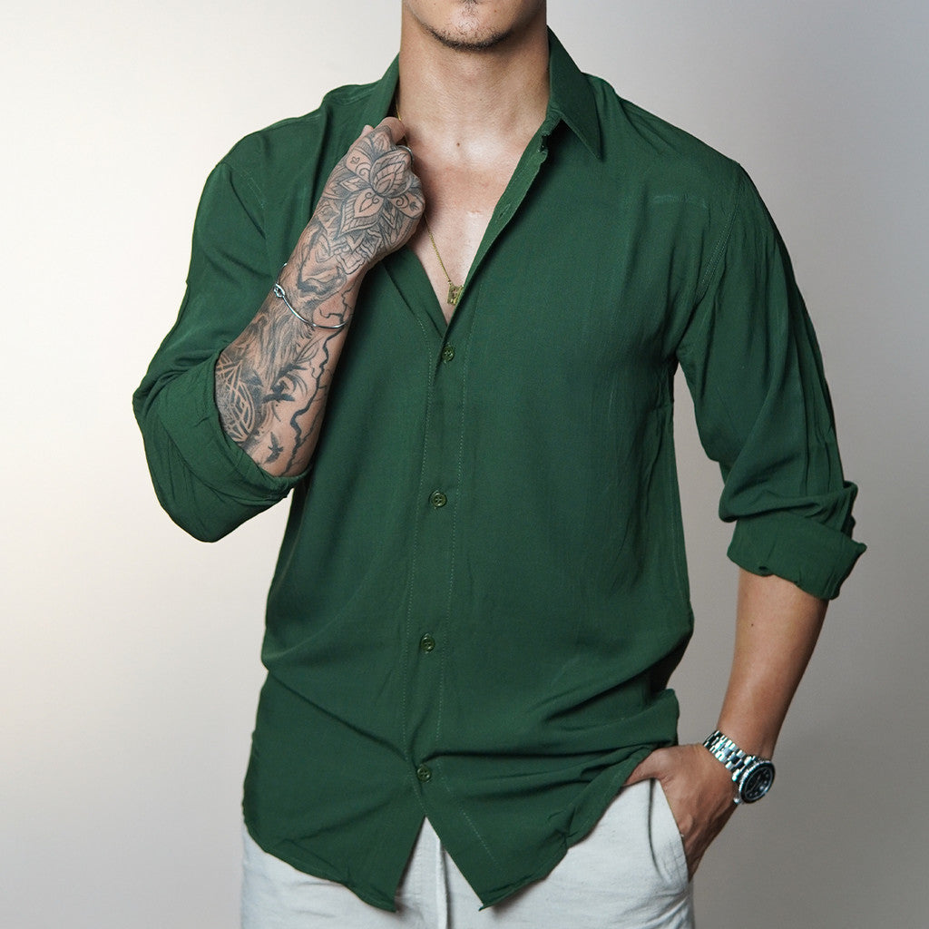 Camisa de Linho Manga Longa Viscolinho - Old Money